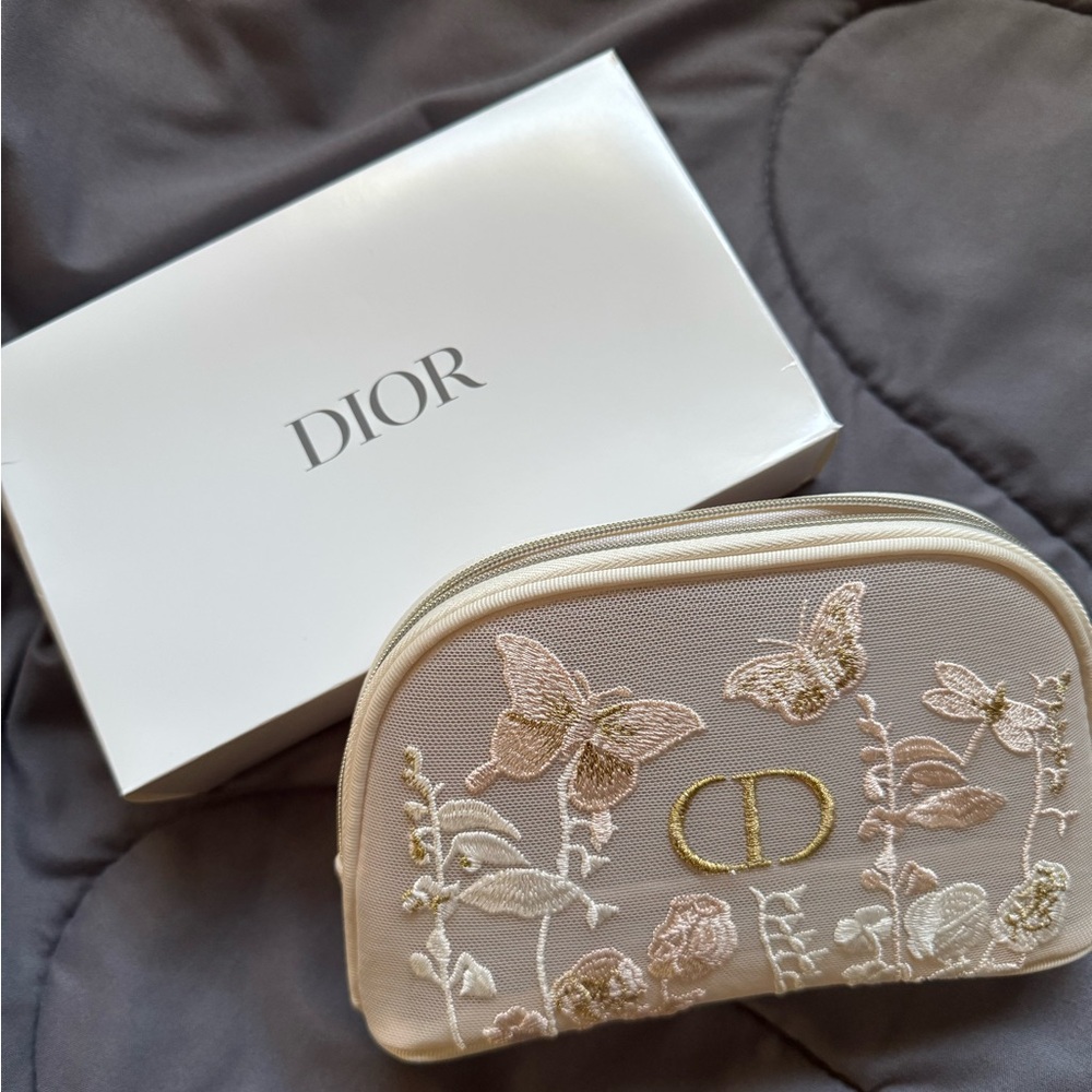 Dior Cream Embroidered Women's Bag
